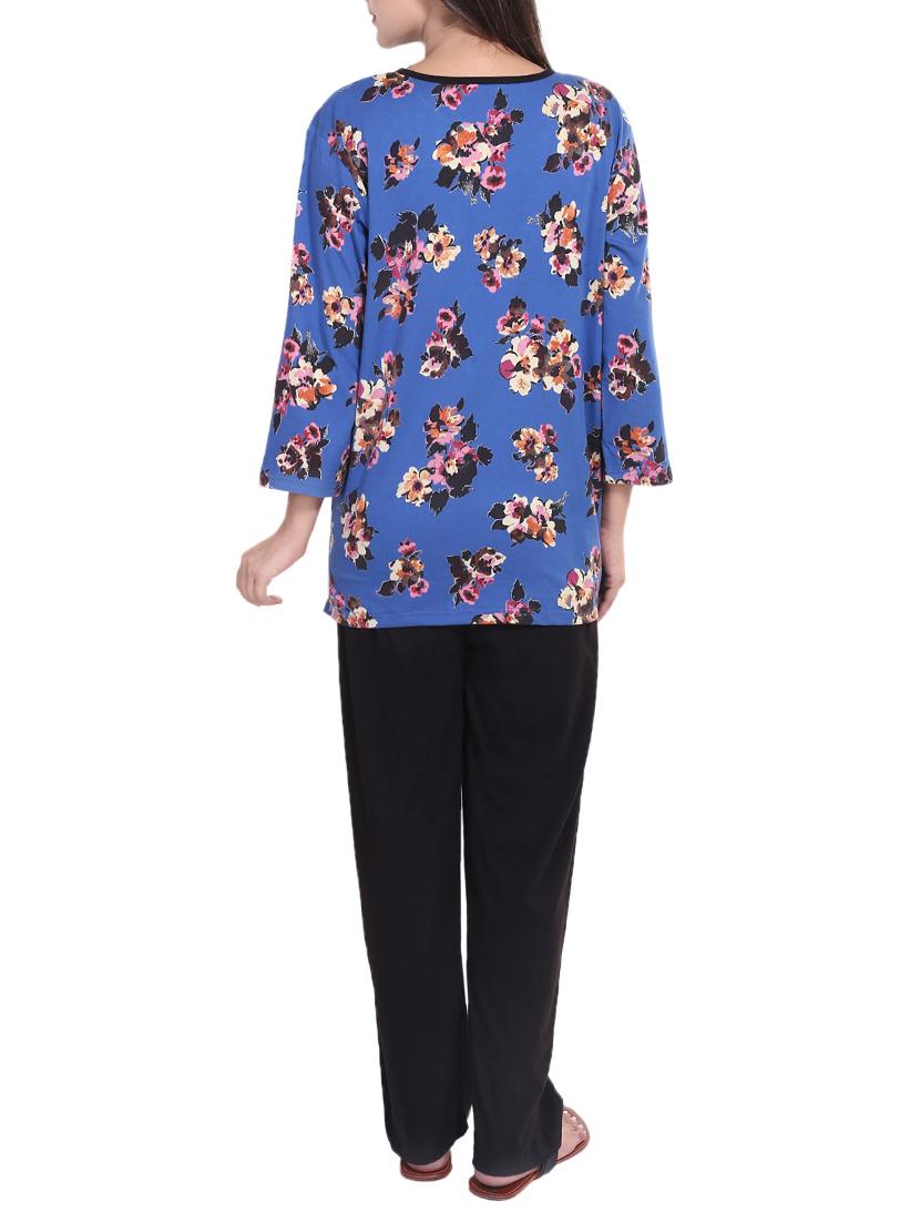 floral tee with pajama set - 14502074 - Zoom Image - 3