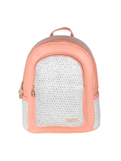 pink leatherette regular backpack - 14502386 - Very Small Image - 1