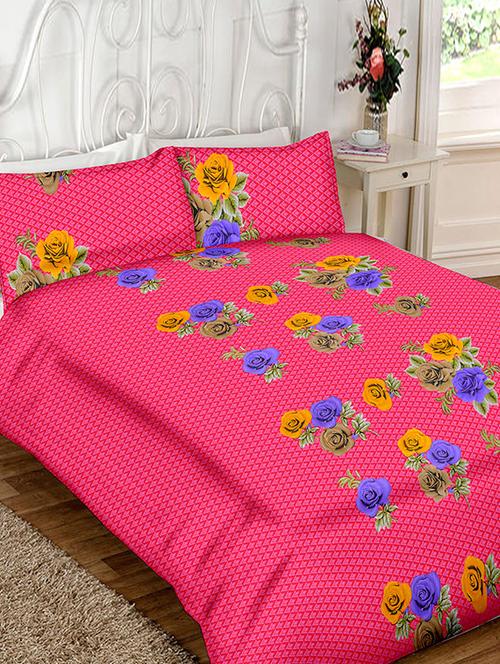 Cotton Printed Double Bedsheet with 2 Pillow Covers - 14502427 - Standard Image - 1