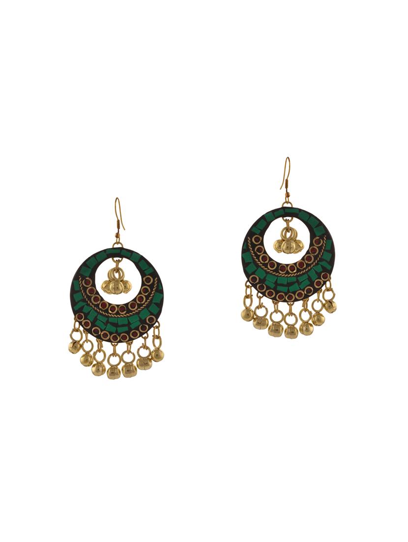 green metal other earring - 14502679 - Zoom Image - 1