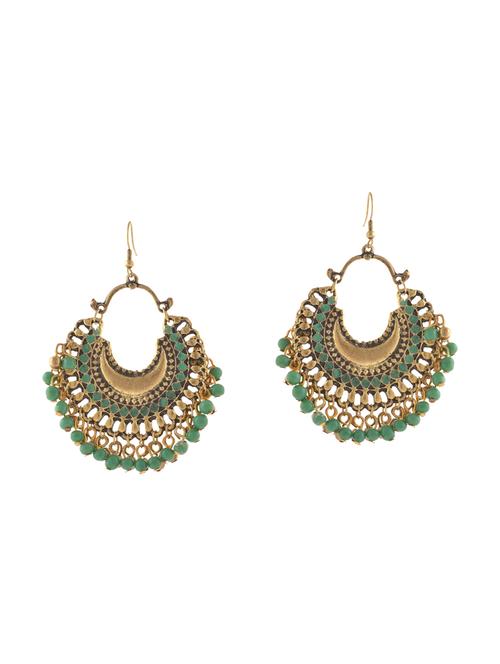 green metal other earrings - 14502695 - Standard Image - 1