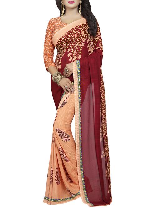 Multicolored printed saree - 14503120 - Standard Image - 1
