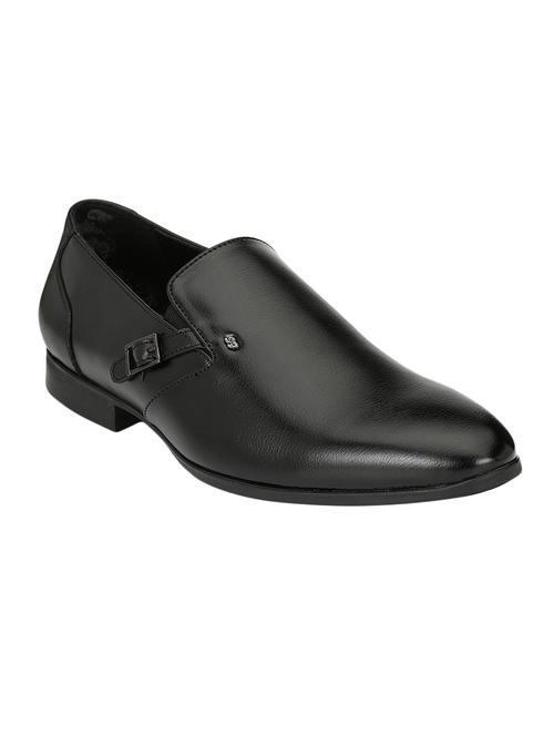 black Leather formal slip on - 14503178 - Very Small Image - 1