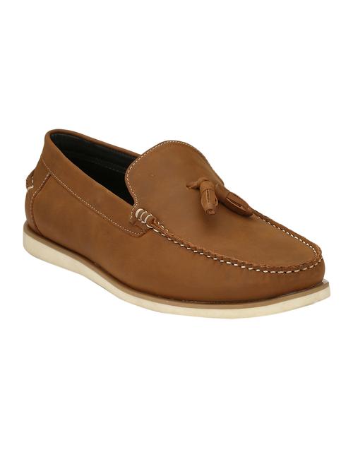 brown Leather casual slipon - 14503215 - Very Small Image - 1