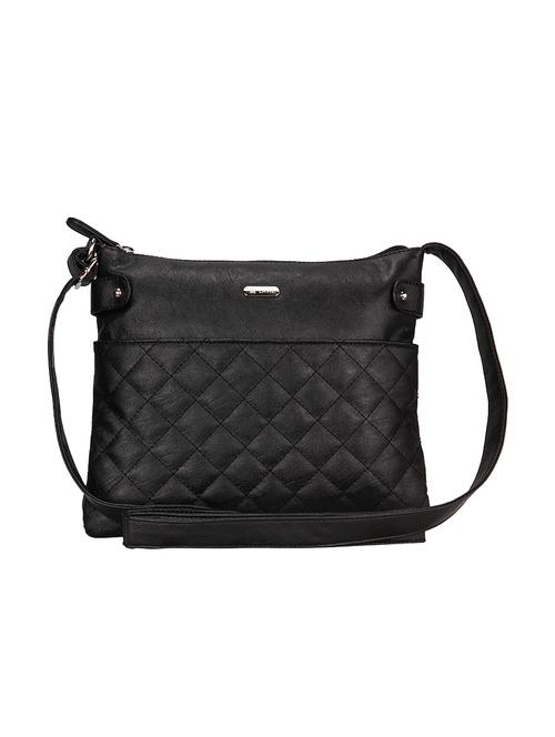 black leatherette regular sling bag - 14503360 - Very Small Image - 1