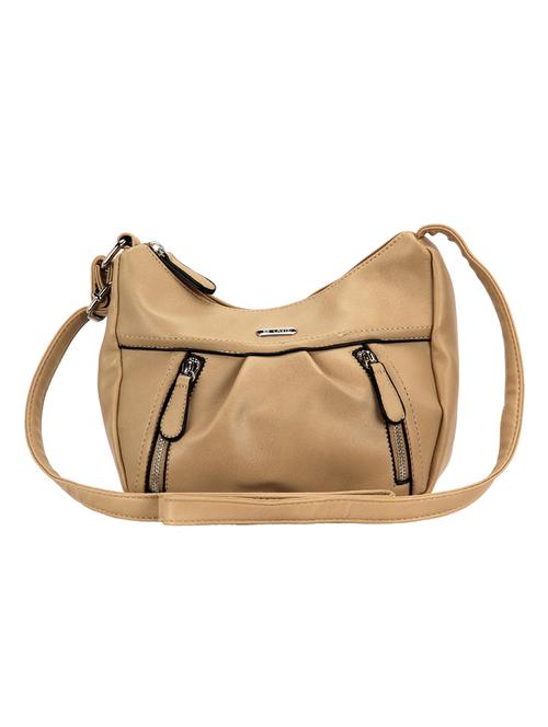 beige leatherette regular sling bag - 14503388 - Very Small Image - 1