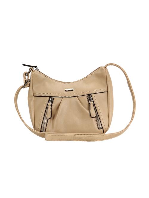 beige leatherette regular sling bag - 14503389 - Very Small Image - 1