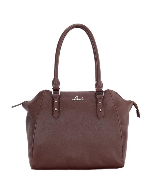 brown leatherette regular handbag - 14503465 - Very Small Image - 1