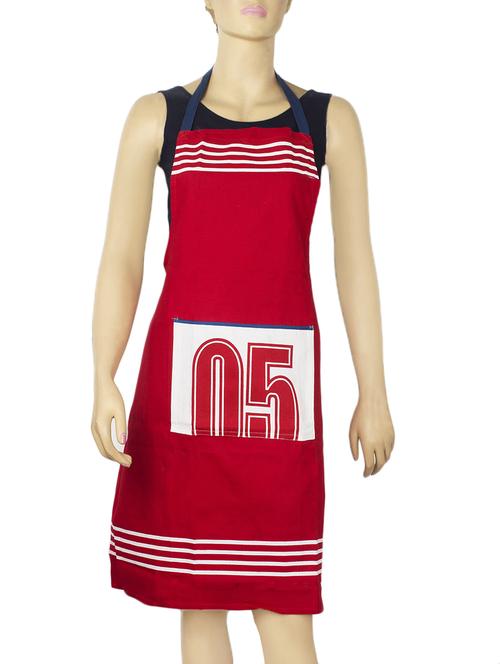 Encasa Home 05 Printed apron stripe white - 14503515 - Very Small Image - 1