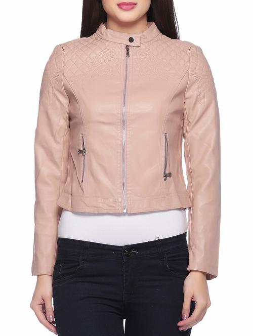 pink faux leather jacket - 14503552 - Very Small Image - 1