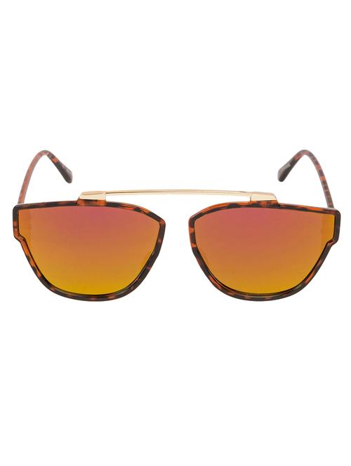 Arzonai Ames Mirror Leopard MA-067-S6 Women's Square Sunglasses - 14503877 - Standard Image - 1