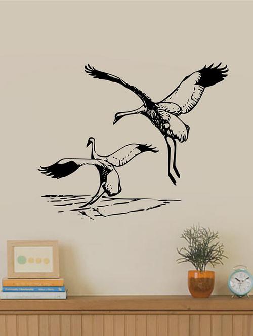 Creatick Studio Beautiful Flamingo Birds Wall Sticker Standard Size - 60Cm X 73Cm Color - Multicolor - 14503924 - Standard Image - 1
