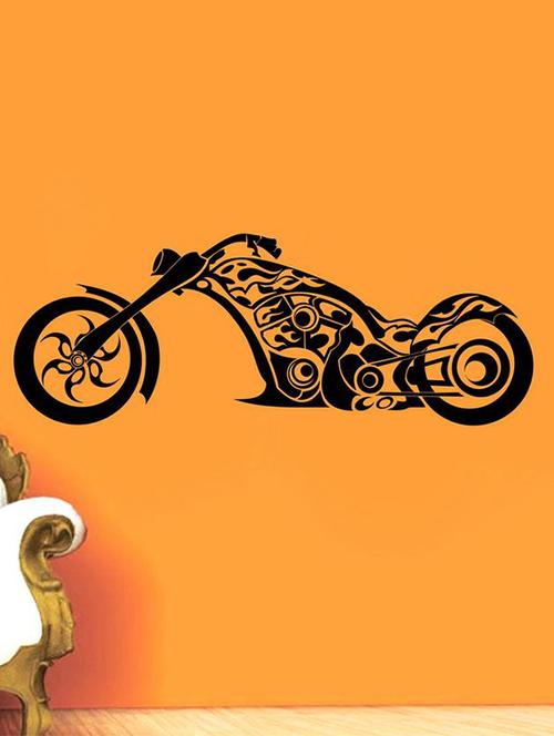 Creatick Studio Bullet Vintage Bike Wall Sticker Standard Size - 41Cm X 110Cm Color - Multicolor - 14503928 - Standard Image - 1