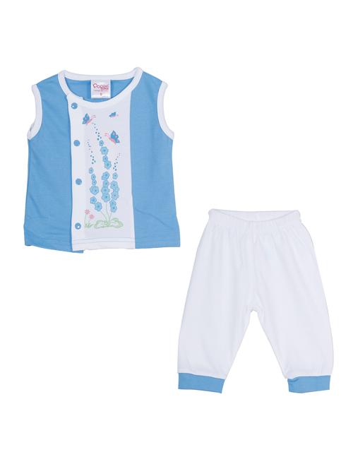 blue cotton twin set - 14504267 - Standard Image - 1