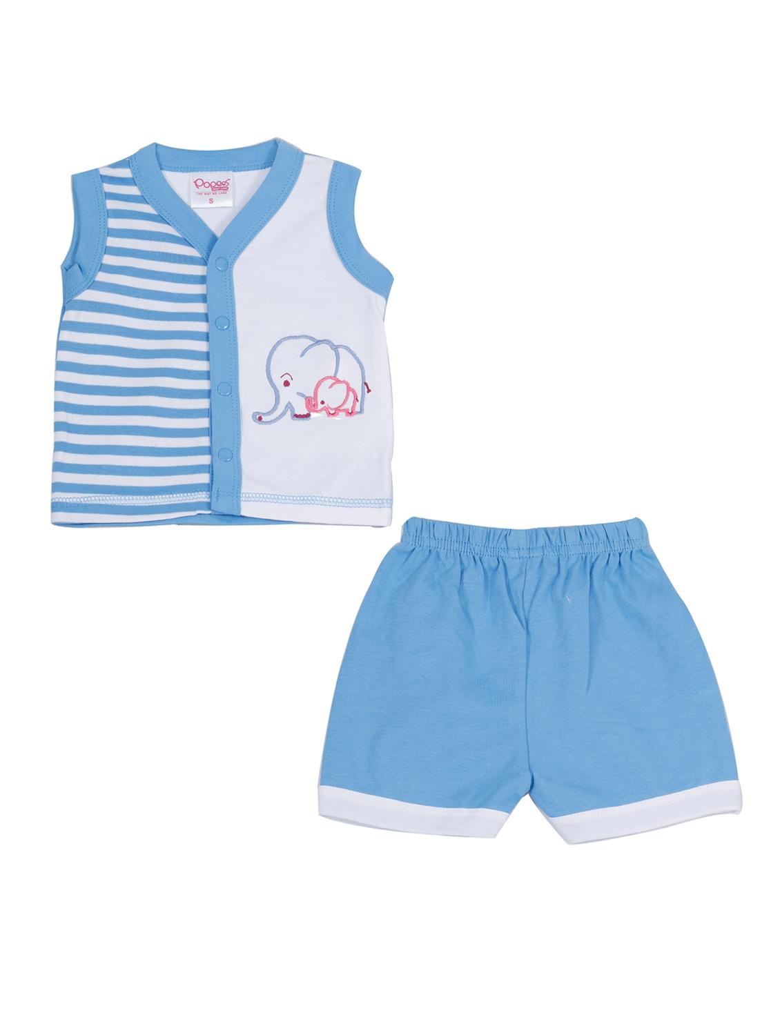 blue cotton shorts set - 14504271 - Zoom Image - 1
