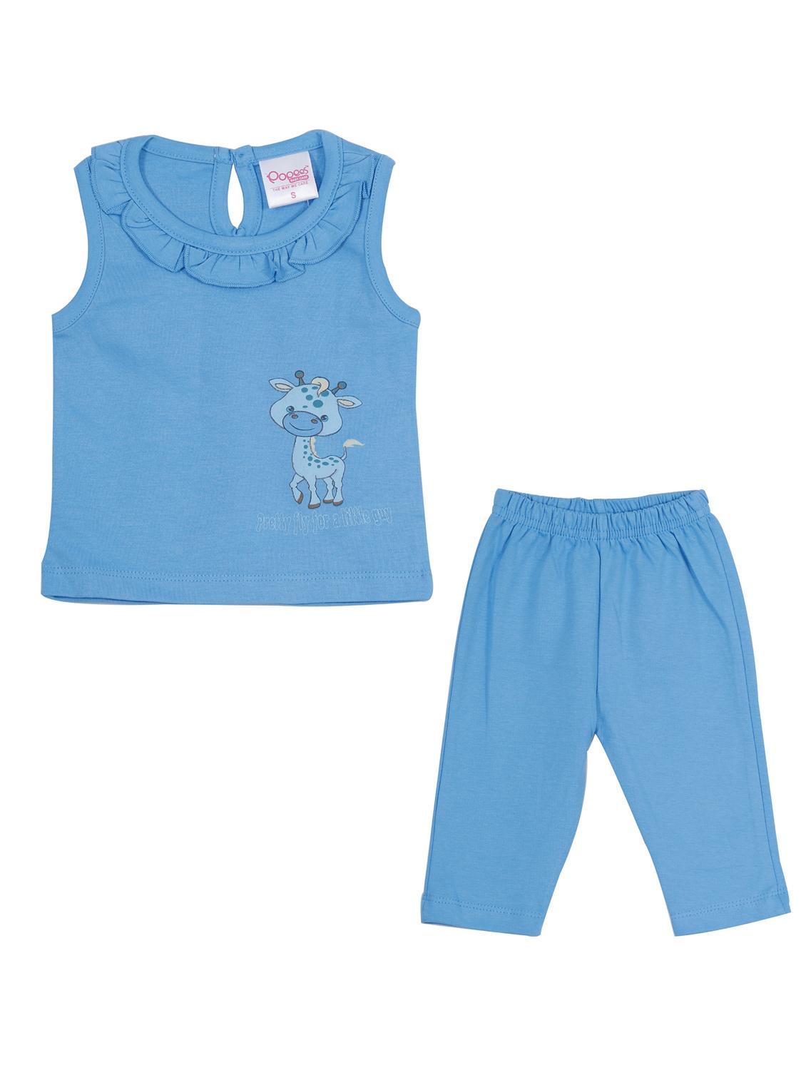 blue cotton twin set - 14504302 - Zoom Image - 1