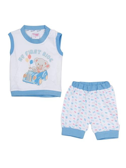 blue cotton shorts set - 14504307 - Very Small Image - 1