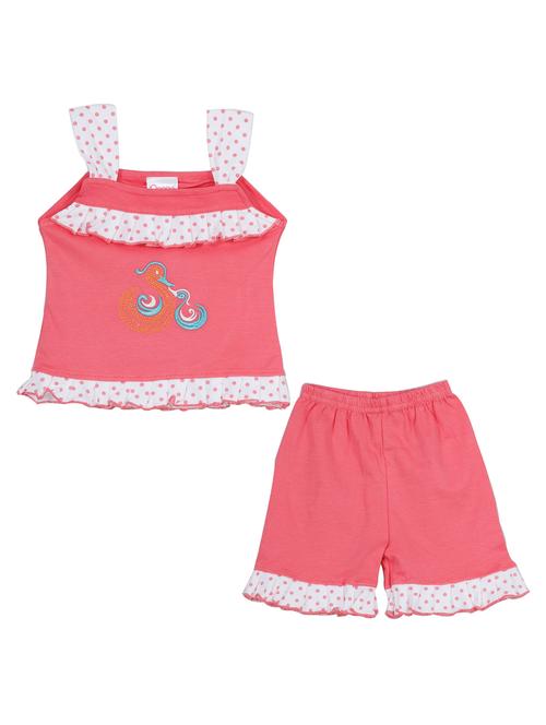 red cotton shorts set - 14504308 - Very Small Image - 1