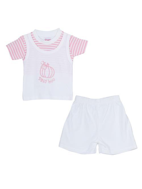 pink cotton shorts set - 14504319 - Very Small Image - 1