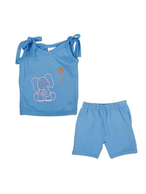 blue cotton shorts set - 14504345 - Very Small Image - 1