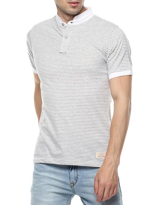 white cotton collared tshirt - 14504512 - Standard Image - 1