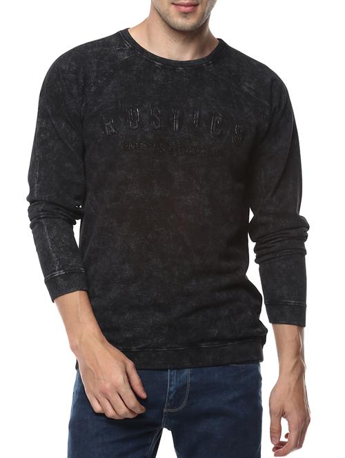 black cotton raglan sweatshirt - 14504518 - Standard Image - 1