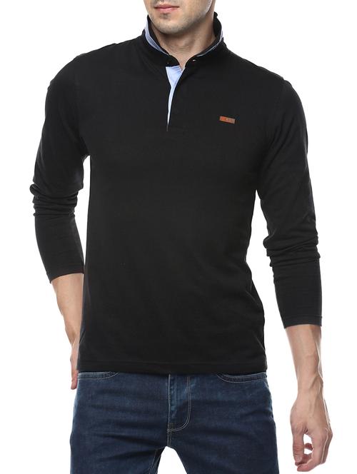 black cotton t-shirt - 14504528 - Standard Image - 1