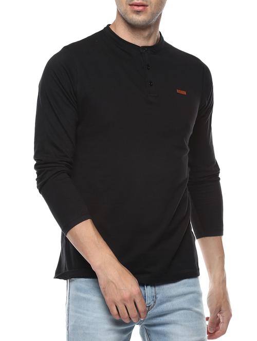 black cotton t-shirt - 14504537 - Standard Image - 1