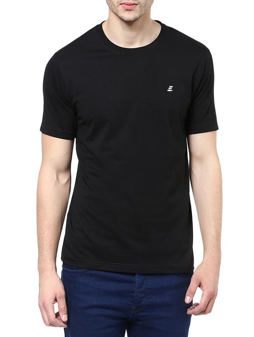 black cotton t-shirt - 14504546 - Standard Image - 1