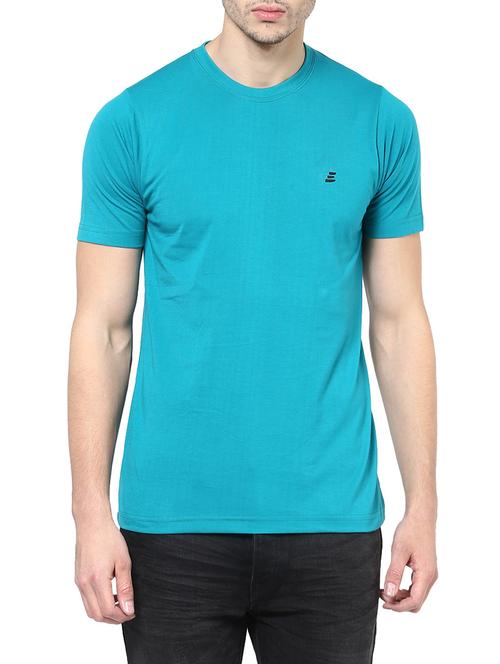 turquoise cotton t-shirt - 14504548 - Standard Image - 1