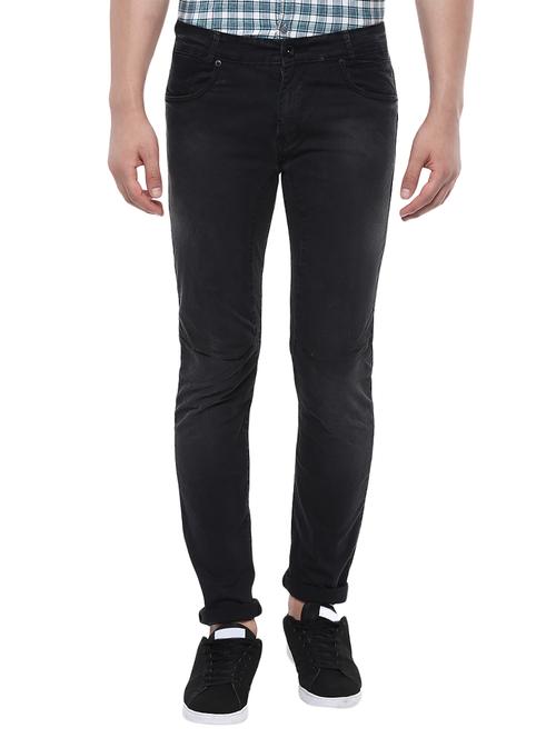 black cotton plain jeans - 14504555 - Very Small Image - 1
