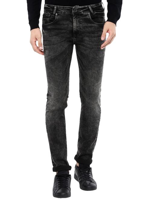 black cotton washed jeans - 14504606 - Very Small Image - 1