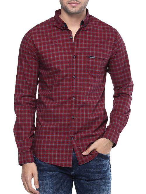 purple cotton casual shirt - 14504676 - Standard Image - 1