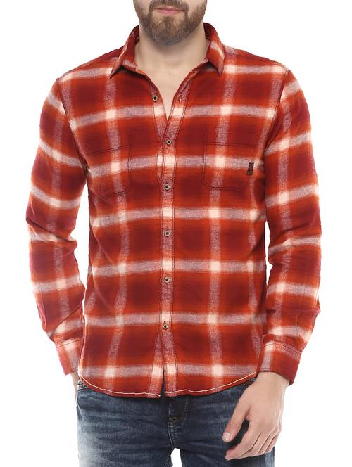 red cotton casual shirt - 14504706 - Very Small Image - 1