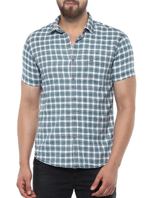 blue cotton casual shirt - 14504710 - Standard Image - 1