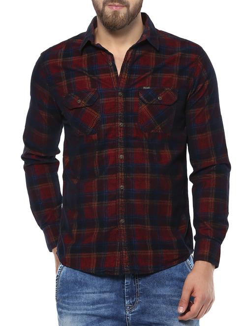 red cotton casual shirt - 14504714 - Standard Image - 1