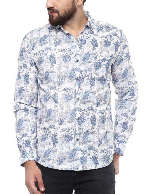 blue cotton casual shirt - 14504742 - Very Small Image - 1