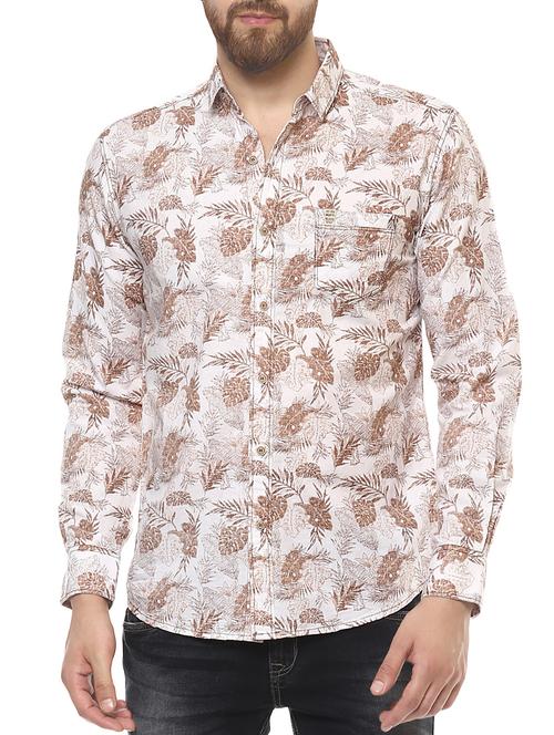 brown cotton casual shirt - 14504743 - Very Small Image - 1