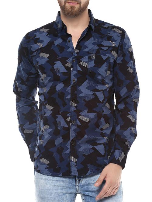 blue cotton casual shirt - 14504752 - Standard Image - 1