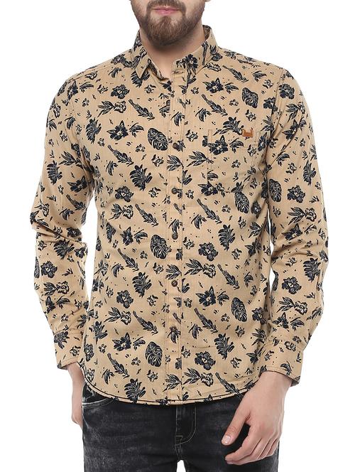 beige cotton casual shirt - 14504759 - Standard Image - 1