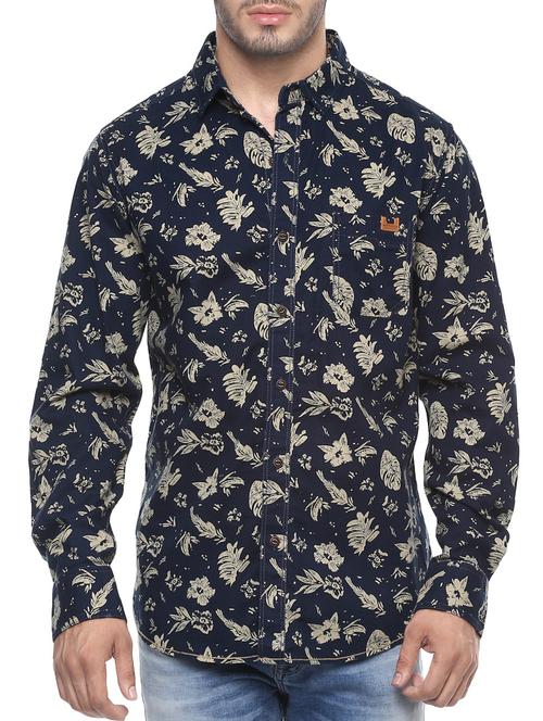 blue cotton casual shirt - 14504760 - Standard Image - 1