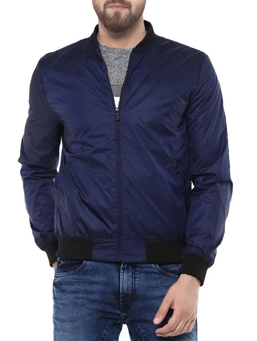 blue polyester bomber jacket - 14504790 - Very Small Image - 1