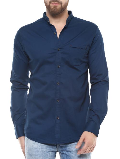 blue cotton casual shirt - 14504795 - Standard Image - 1