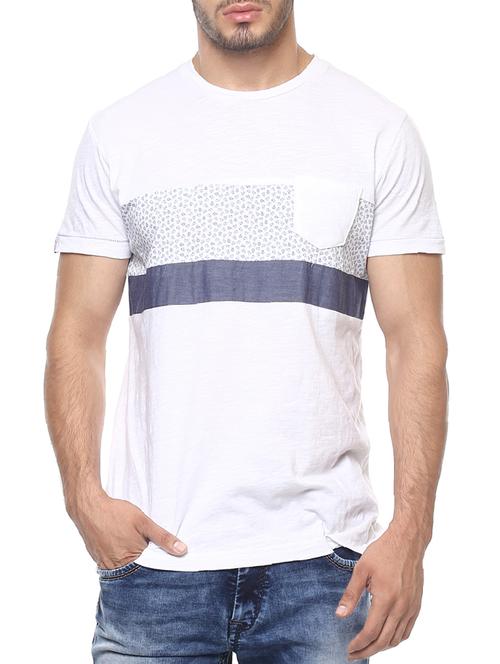 white cotton pocket t-shirt - 14504830 - Standard Image - 1