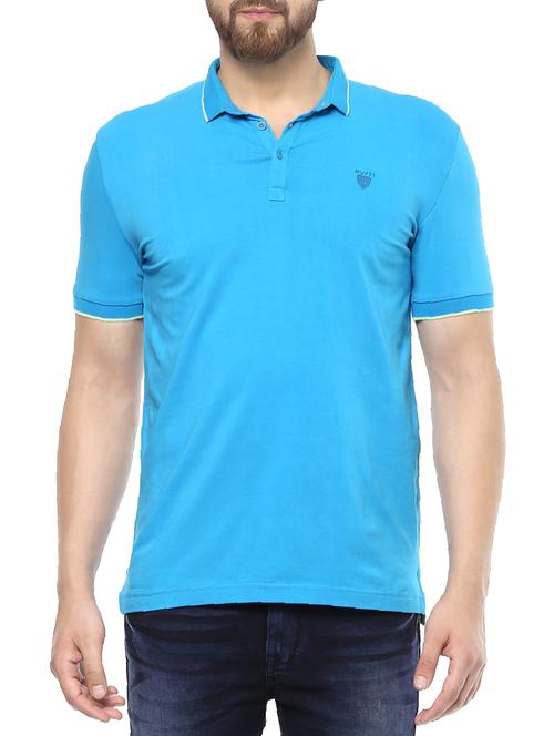 blue cotton t-shirt - 14504844 - Standard Image - 1