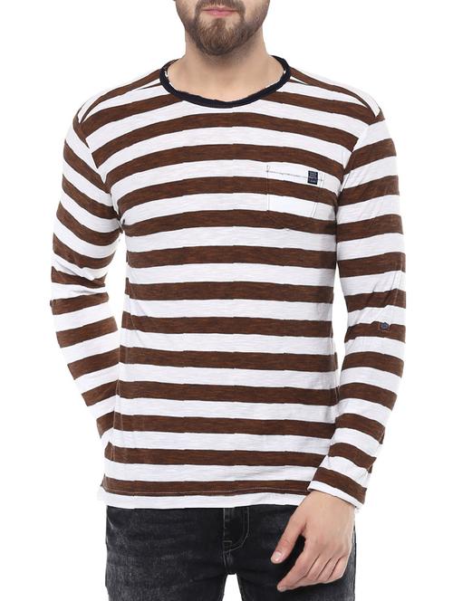 brown cotton pocket t-shirt - 14504851 - Standard Image - 1