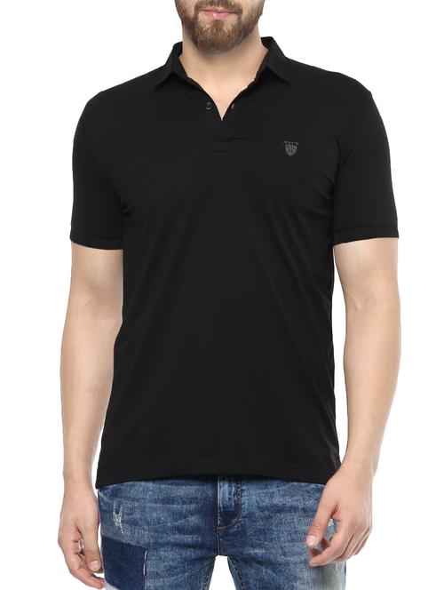 black cotton t-shirt - 14504862 - Standard Image - 1