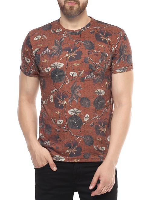 brown cotton t-shirt - 14504890 - Very Small Image - 1