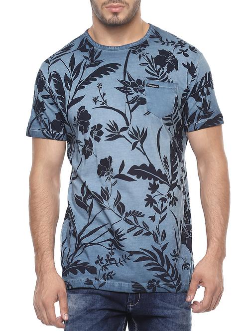 blue cotton t-shirt - 14504937 - Standard Image - 1