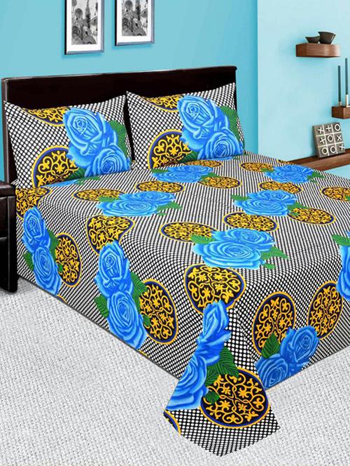 Floral Print cotton Double bedsheet - 14505027 - Very Small Image - 1